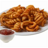 Curly Fries · Served with heinz ketchup.