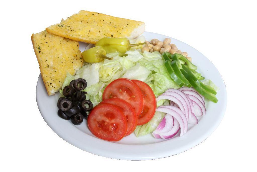  Greek Salad · Romaine lettuce, red onions, Greek olives, red bell peppers, sun-dried tomatoes, feta cheese, cucumbers and authentic Greek dressing.