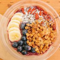 Acai Bowl · unsweetened acai topped with granola, fresh fruit, and superfood sprinkle