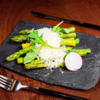 Sautted Asparagus · Parmesan cheese and garlic.