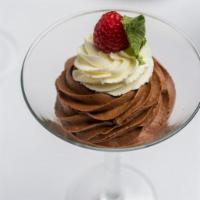 Double Chocolate Mousse · Silky Chocolate Mousse Topped with Whipped Cream