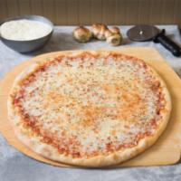 Italian Style Cheese Pizza · Signature sauce with mozzarella cheese.