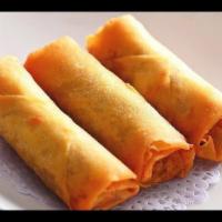 A1. Crispy Egg Roll · 3 pieces. Veggie or pork. Fried homemade egg roll stuffed with cabbage, clear noodle, carrot...