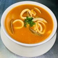 Seafood Soup · Comes with a side of white rice. 