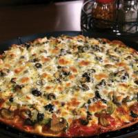 Classic Combo Pizza · Gourmet Italian sausage, pepperoni, mushroom, onion, green peppers and black olives.