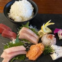 Sashimi Dinner · 12pc sashimi with side rice