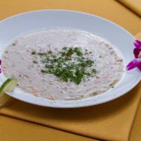 Barley Soup · A creamy soup, made with carrots, green peas, onions, and pearl barley.