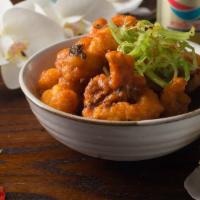 Buffalo Cauliflower · Fried cauliflower, fuego sauce. Spicy.