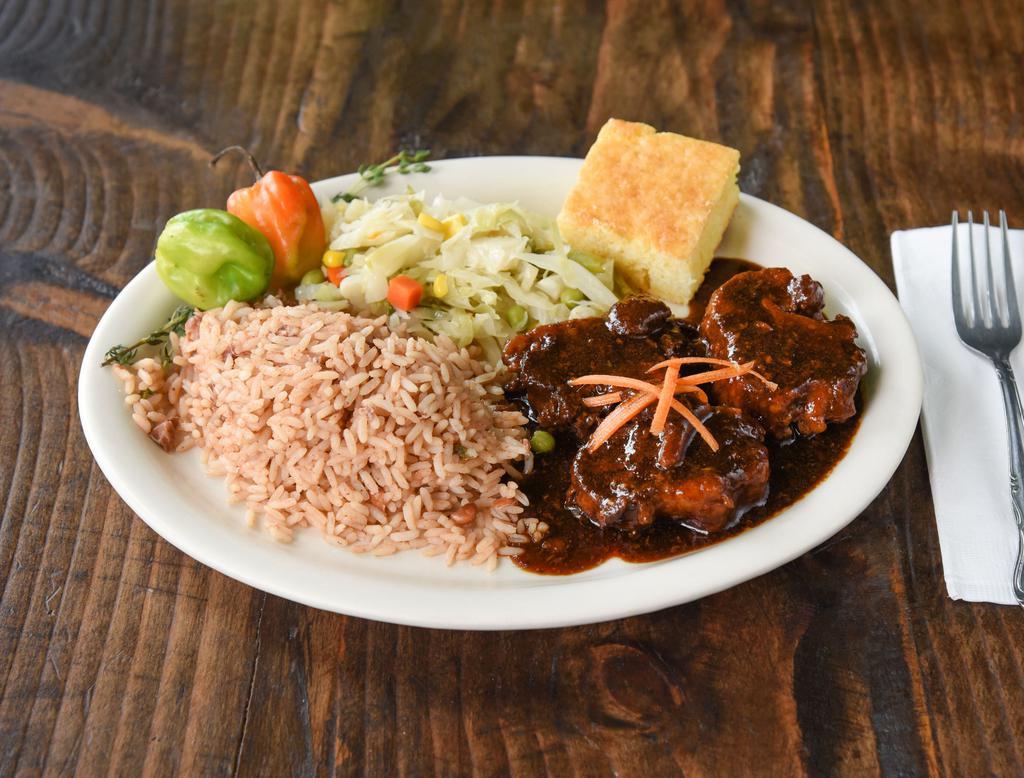 Stew Oxtail · Served with choice of 2 sides.