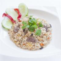 75. Kao Pad-Wok Fried Rice · Fried rice with egg, tomatoes and onions.