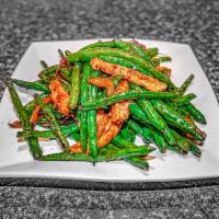 Dry Sauteed String Beans in Brown Sauce · 