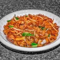 Beef Chow Fun  · Flat rice noodles.