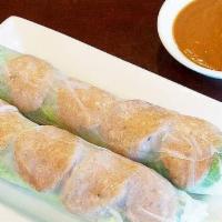 A4. Pork Meat-Ball Spring Rolls ( 2 Pieces ) - Nem Nướng Cuốn · Deep fried pork meat-ball, lettuce and rice-vermicelli noodle rolled in rice-paper served wi...