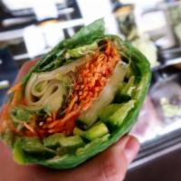 Fresh Veggie Wrap · Lettuce, tomato, cucumber, sprouts, grated carrots, avocado, green bell peppers, provolone c...