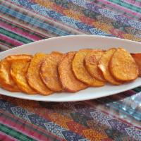 FRIED SWEET POTATOES (camote frito) · Round fried sweet potatoes