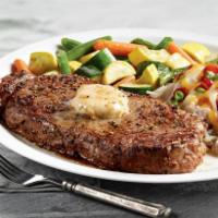 New York  Strip Steak-10 oz · A  10oz New York Strip Steak grilled to perfection and served with Loaded Mashed potatoes an...