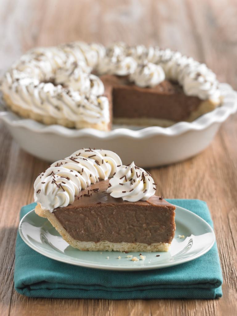 Chocolate Cream Pie · Rich chocolate blended with our rich vanilla cream. A delicious blend of fresh, quality ingredients and rich flavors with a smooth and creamy texture. Topped with fresh whipped cream or meringue.