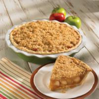 French Apple Pie · Our traditional apple pie with a crumbly cinnamon streusel topping. Baked to a golden brown ...