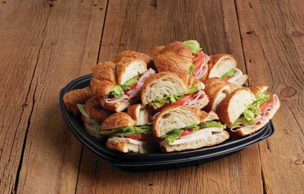 An Assortment of Turkey, Ham & Roast Beef on Croissants · THIS ITEM REQUIRES 2 HR ADVANCE NOTICE. If you are ordering outside of this window, your order may be declined.
Served with mayonnaise on the side.