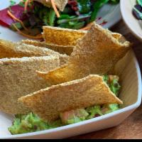 Chips & Guac (V) (SF) · House made guacamole, pico de gallo and Hopi blue corn chips.

Organic, Gluten Free, & Raw