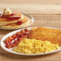 Build a Breakfast · Served with 2 eggs any style, hash browns, choice of toast or 2 house-made fluffy buttermilk...