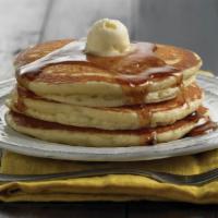 Buttermilk Pancake Stack · Three house-made, fluffy buttermilk pancakes.