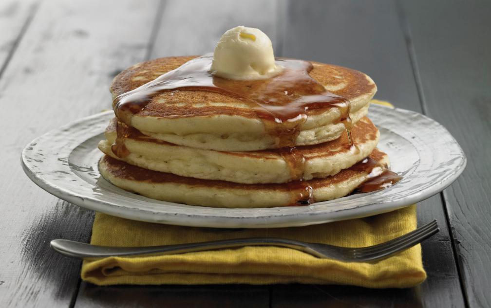 Buttermilk Pancake Stack · Three house-made, fluffy buttermilk pancakes.