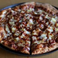 The Mississippian Small Pizza · BBQ sauce. Pulled chicken, grilled chicken, smoked bacon, mozzarella and pepper jack.