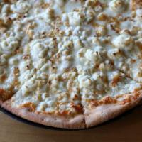 The 5 Cheese  · Alfredo-based sauce with Parmesan, mozzarella, feta, ricotta and goat cheese. 
