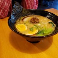 5. Yua Ramen · Thin noodle. Tonkotsu pork broth, ground pork, chashu, seasoned egg, green onion, nori and b...