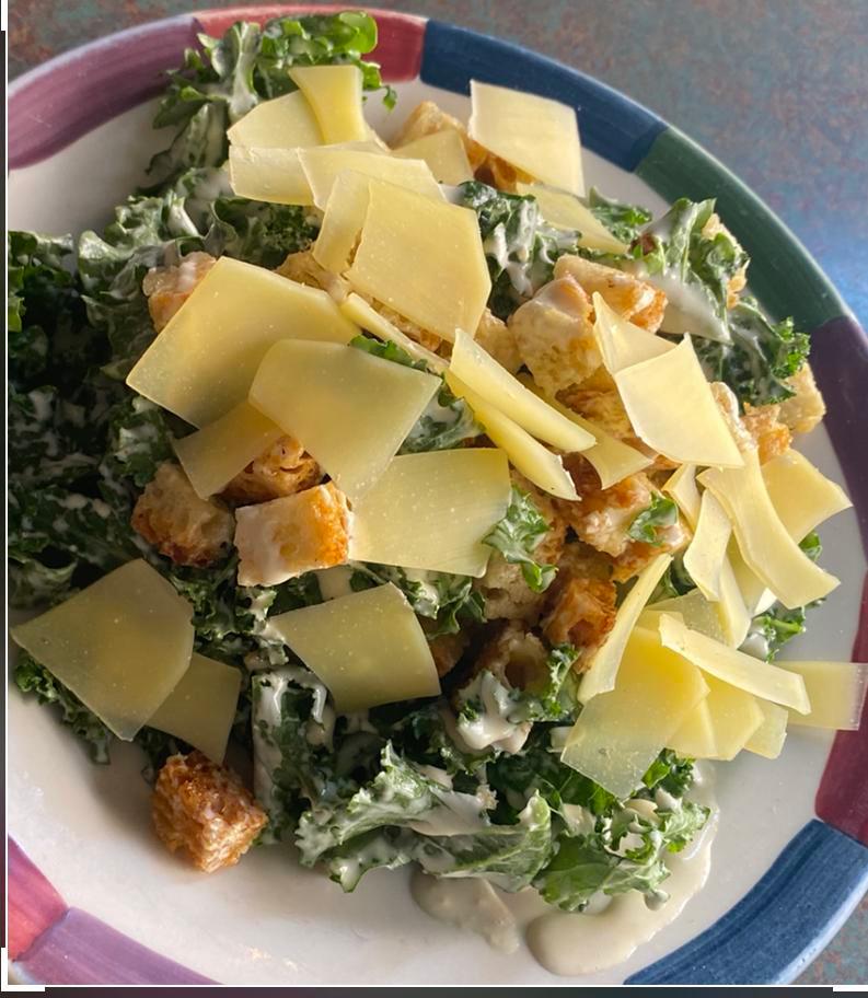 Insalata Caesar  · Chopped kale, house made Caesar dressing, croutons and shaved Parmesan Cheese