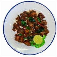 Monagadi - Chef Special · Deep fried baby corn, gobi, or paneer tossed in spicy south Indian sauce.