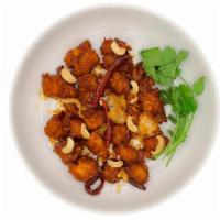 Cashew Chicken · Deep fried chicken sauteed with special spices and cashewnuts.