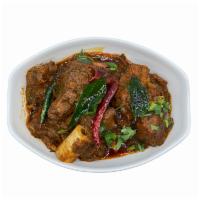 Gongura Goat · Grass-fed fresh-cut goat meat is slow-cooked in exotic Indian spices  and added fresh Gogura...