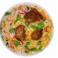 Chicken Dum Biryani · Basmati rice is cooked in sealed brazier with Chicken and House made spices recipe.