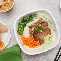 Bowl  Combo C · Your choice of rice or vermicelli bowl + appetizer + soda.
