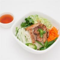 Grilled Chicken Rice Bowl · Grilled chicken white rice bowl, comes with lettuce, tomato, cucumber, cilantro, jalapeno, a...