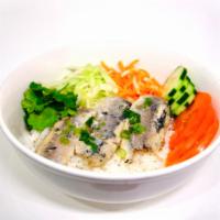 Sardine Rice Bowl · Sardines with tomato sauce on white rice bowl comes with lettuce, tomato, cucumber, cilantro...