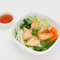 Tofu Rice Bowl · Sweet & sour tofu on white rice bowl comes with lettuce, tomato, cucumber, cilantro, jalapen...