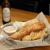 Fish and Chips · Yuengling beer-battered haddock served with Victory Lane tartar sauce and creamy coleslaw.