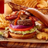 Build Your Own Burger · All burgers served on a brioche bun with lettuce, tomato, onion, pickle, and your choice of ...