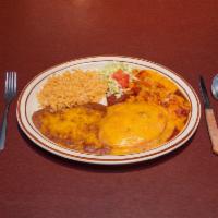 Relleno Special · A mild green chile stuffed with cheese and lightly fried, then covered with our green sauce ...