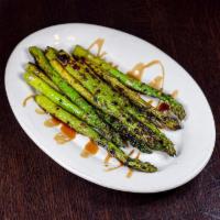 Asparagus · grilled bundle of fresh asparagus glazed with house balsamic reduction