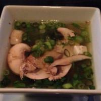 Spicy Miso · Scallop, shrimp, green mussel, tofu, mushroom, seaweed and scallions in a spicy miso broth. ...