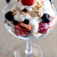Fruit and Yogurt · Fresh fruit, yogurt and granola.