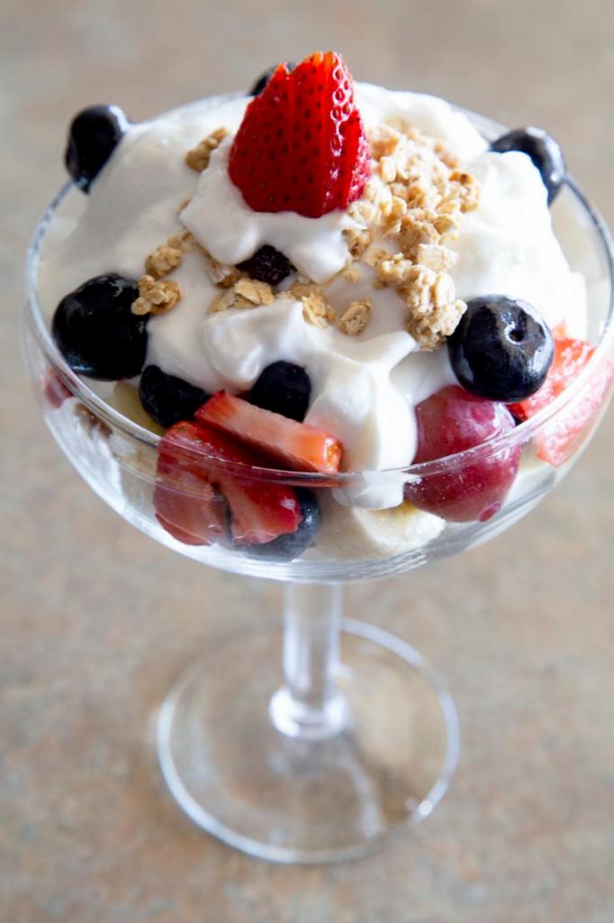 Fruit and Yogurt · Fresh fruit, yogurt and granola.
