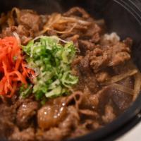 Gyu Don · Served with thinly-sliced sweet and savory beef.