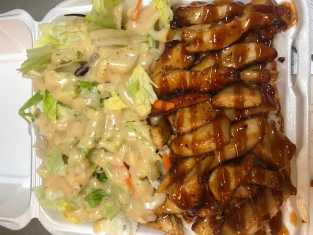 2. White Meat Chicken · Served with teriyaki sauce.
