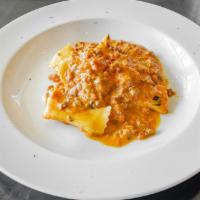 Stuffed Rigatoni Genovese  · Vodka sauce and meat sauce.