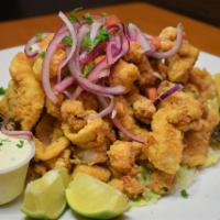 Jalea Mixta Platter · Mixed seafood.